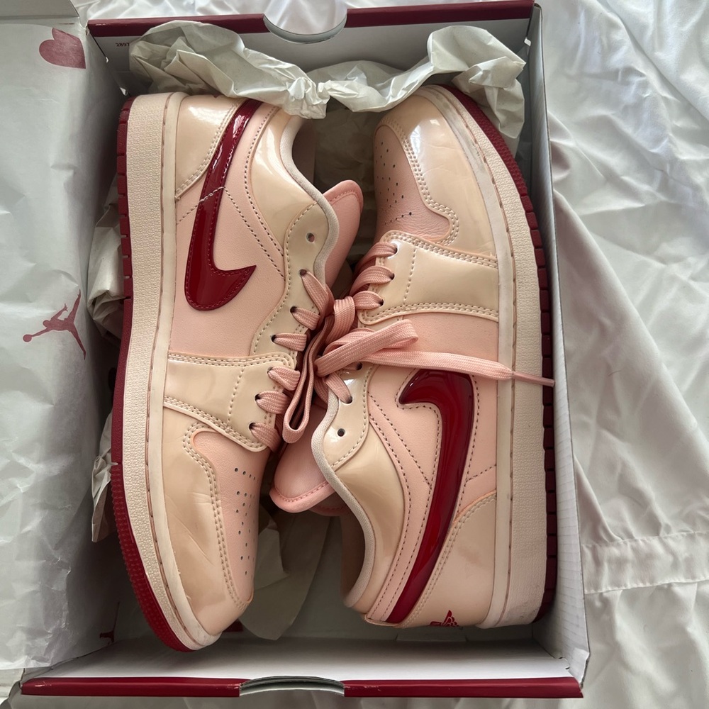 Jordan Women's Blush and Crimson Sneakers
